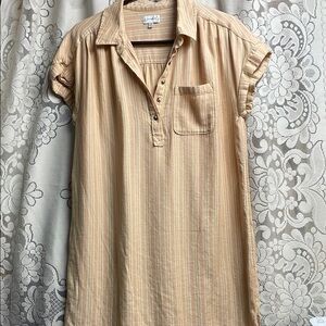 Wonderly Peach Striped  T- Shirt Mini Dress